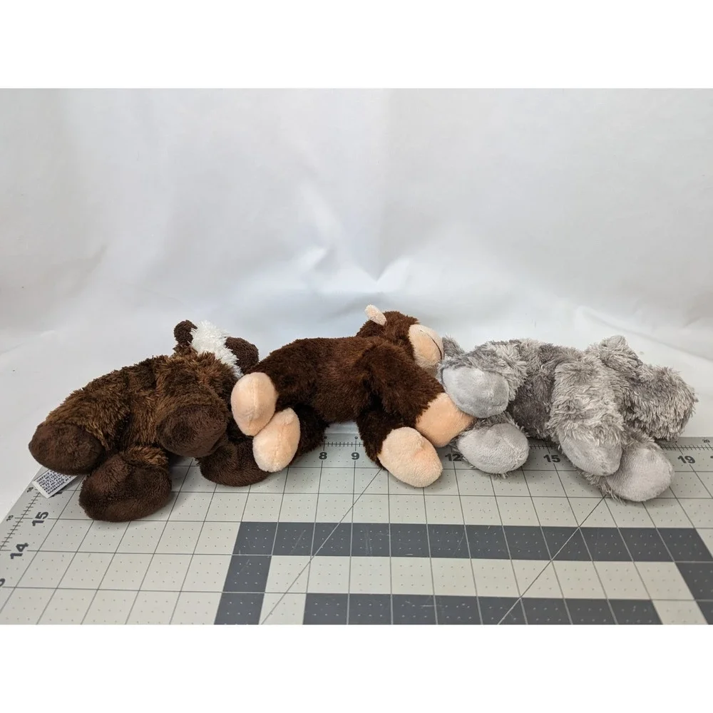 Aurora Monkey Chimp Hippo Plush‎ Lot 6 7 Inch Brown Gray Stuffed Animal Toy